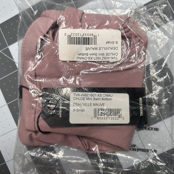 NWT Tavik Chloe Mini Bikini Swim Bottom Deauville Minimal Coverage Mauve- XS - Picture 6 of 12